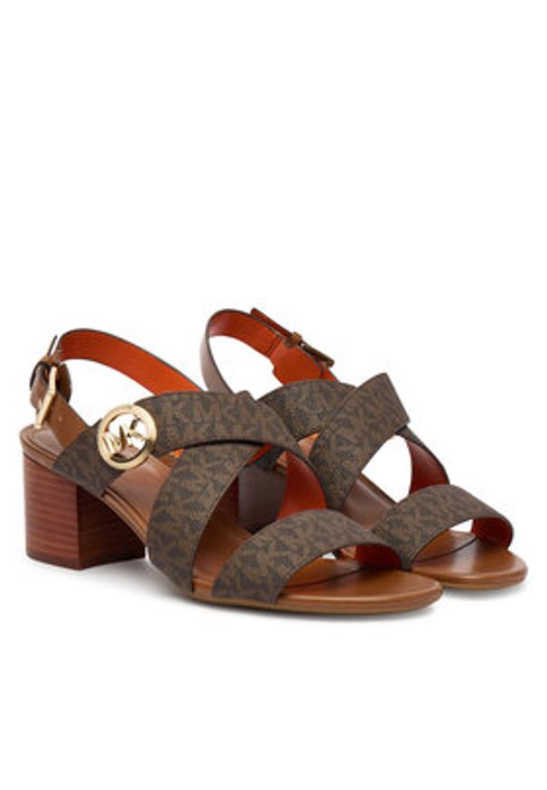 MICHAEL Michael Kors Sandały Vera Flex Mid 40S6VEMS1B Brązowy. Kolor: brązowy. Materiał: skóra