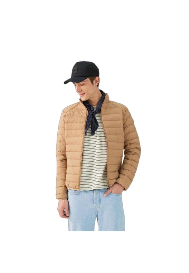 Jott - Lekka kurtka puchowa dla dorosłych JOTT Aragon. Kolor: brązowy. Materiał: puch. Sezon: zima. Sport: turystyka piesza