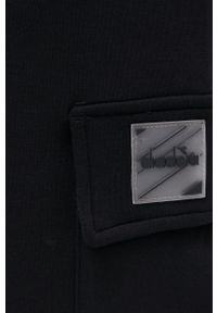 Diadora Spodnie męskie kolor czarny gładkie. Kolor: czarny. Wzór: gładki #3