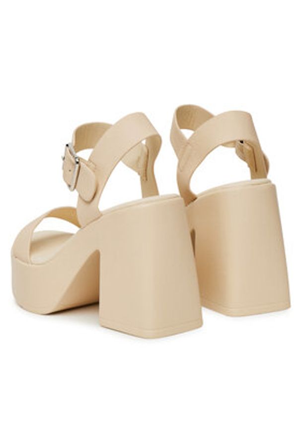 DeeZee Sandały 23258-12 Écru. Materiał: skóra