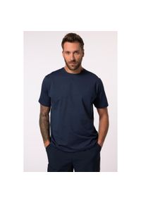 JAY-PI - Męska Funkcyjna koszulka henley FLEXNAMIC® trekking rękaw 1/2. Typ kołnierza: typu henley. Kolekcja: plus size. Kolor: niebieski. Materiał: elastan, poliester, materiał. Sport: turystyka piesza