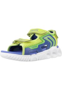 Geox - Sandały GEOX J SANDAL WROOM BOY Żółty. Kolor: żółty. Materiał: syntetyk, tkanina. Sezon: lato