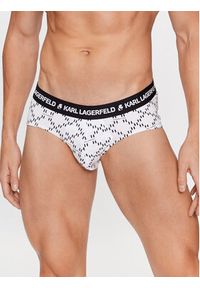 Karl Lagerfeld - KARL LAGERFELD Komplet 3 par slipów Logo Monogram Brief Set(3Pack) 225M2102 Czarny. Kolor: czarny. Materiał: bawełna