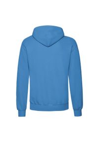 FRUIT OF THE LOOM - Męska Klasyczna Bluza Z Kapturem. Typ kołnierza: kaptur. Kolor: niebieski