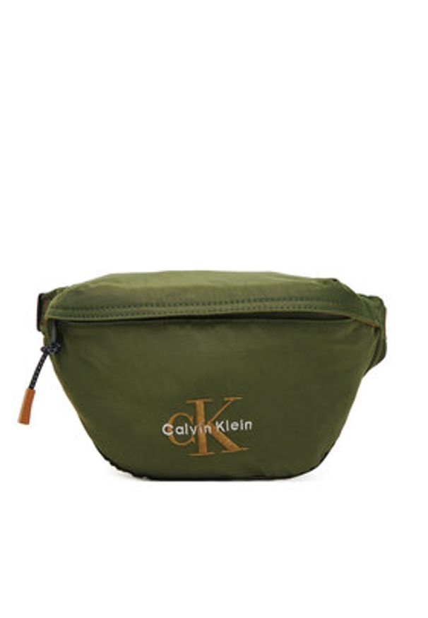 Calvin Klein Nerka Bold Waistbag LV04D3116G Khaki. Kolor: brązowy. Materiał: materiał