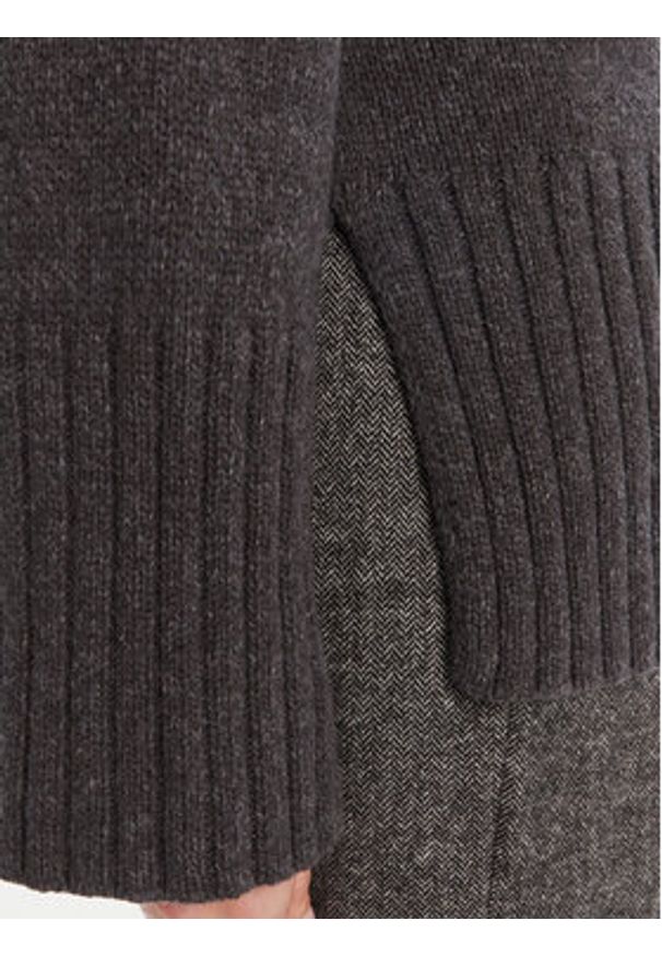 Barbour Golf Serena LKN1539CH51 Szary Regular Fit. Typ kołnierza: golf. Kolor: szary. Materiał: wełna, bawełna