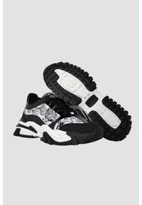 Versace Jeans Couture - VERSACE JEANS COUTURE Czarno-białe sneakersy męskie Fondo New Trail Trek Dis. 10, Rozmiar 42. Okazja: na co dzień. Kolor: biały. Materiał: materiał #2