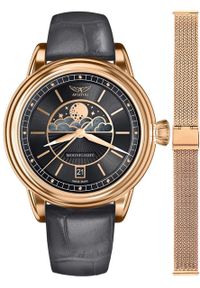 AVIATOR - Zegarek damski Aviator V.1.33.2.253.4GM-SET różowe złoto. Kolor: złoty, wielokolorowy, różowy #1