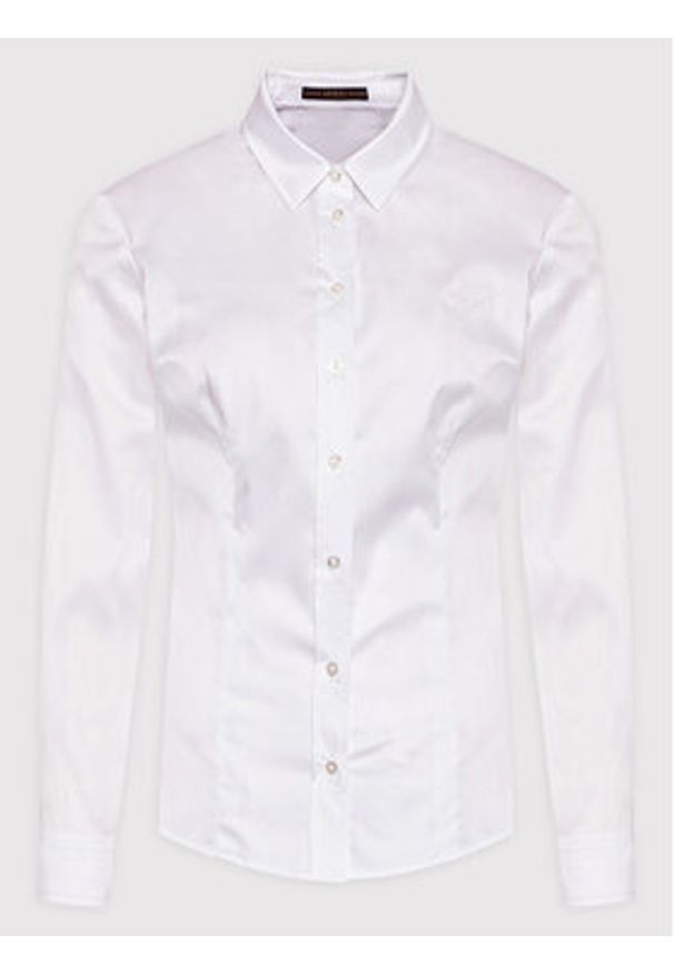 Guess Koszula W2YH41 WAF10 Biały Slim Fit. Kolor: biały. Materiał: bawełna