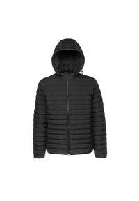 Kurtka z zamkiem błyskawicznym z kapturem Geox Ascanio. Typ kołnierza: kaptur. Kolor: czarny. Materiał: puch #1