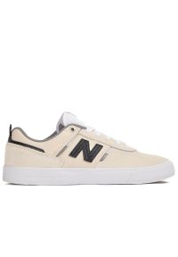 Buty New Balance NM306WIR - beżowe. Zapięcie: rzepy. Kolor: beżowy. Materiał: guma, skóra, syntetyk, dresówka, materiał, zamsz. Szerokość cholewki: normalna. Wzór: nadruk