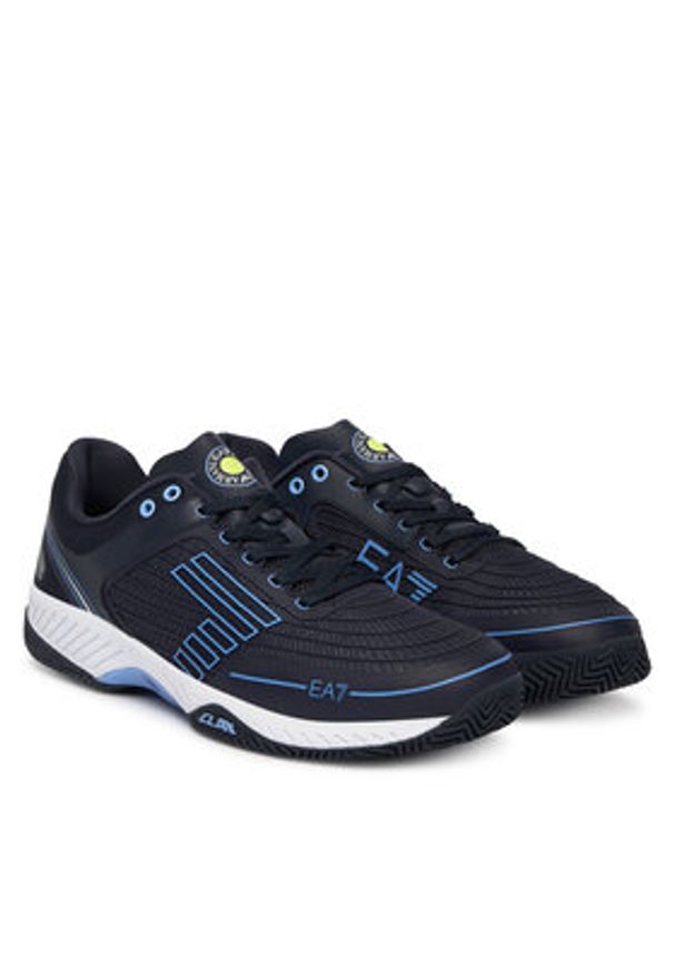 EA7 Emporio Armani Sneakersy X8X242 XK438 MB516 Granatowy. Kolor: niebieski. Materiał: materiał