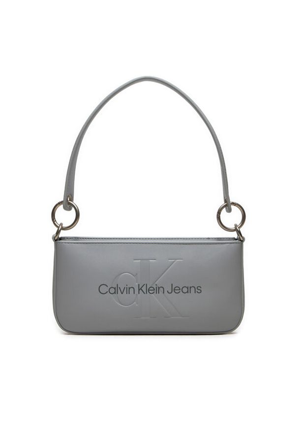 Calvin Klein Jeans Torebka Sculpted Shoulder Pouch25 Mono K60K610679 Écru. Materiał: skórzane