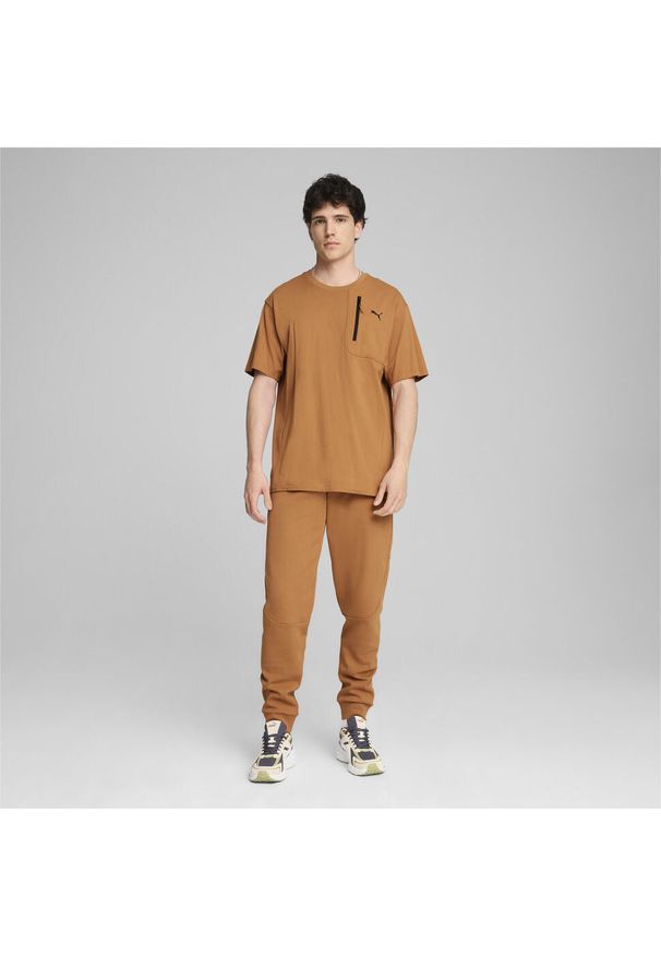 Puma - Męskie spodnie RAD/CAL PUMA Caramel Latte Beige. Kolor: beżowy. Materiał: dzianina. Sport: fitness