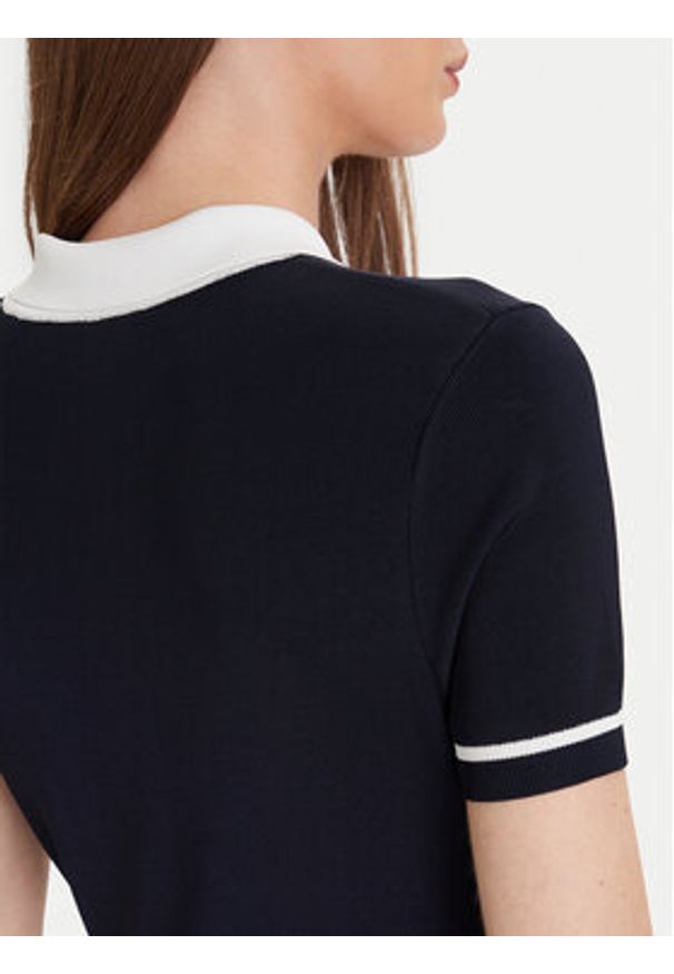 Guess Sukienka dzianinowa V5GK00 Z3D60 Granatowy Regular Fit. Kolor: niebieski. Materiał: wiskoza