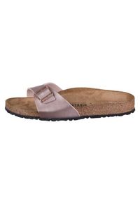 Klapki damskie Birkenstock Madrid. Kolor: żółty. Materiał: materiał, syntetyk