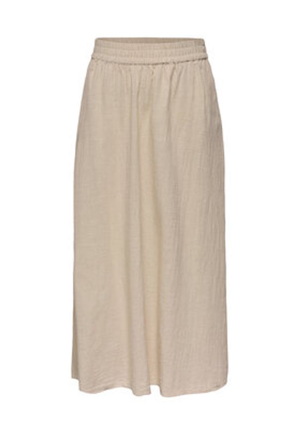 only - ONLY Spódnica maxi Tizana 15372613 Beżowy Regular Fit. Kolor: beżowy. Materiał: bawełna