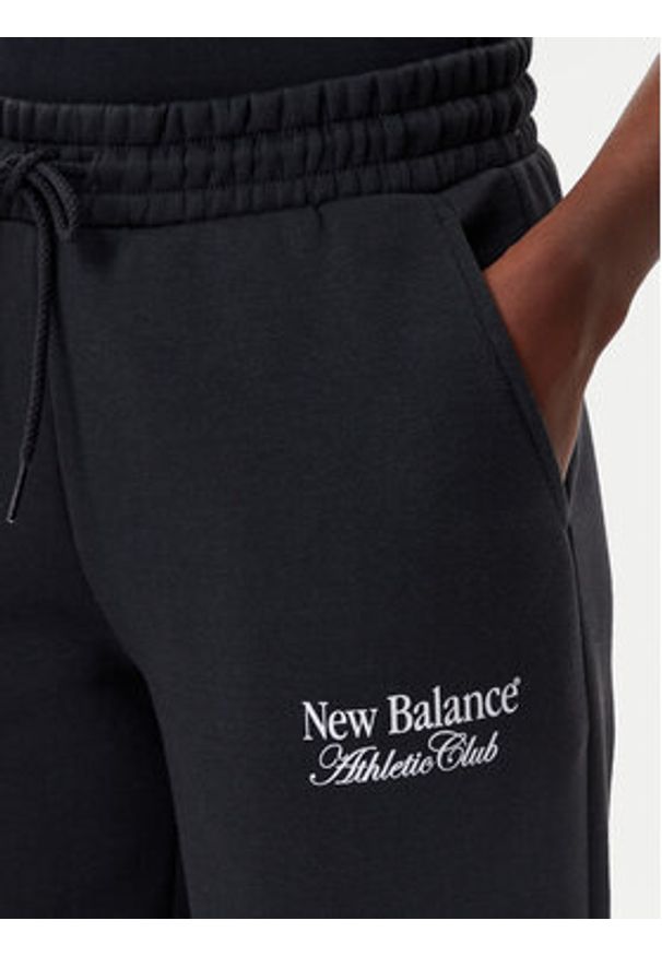 New Balance Spodnie dresowe WP51954 Czarny Wide Leg. Kolor: czarny. Materiał: bawełna