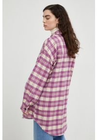 Lee - LEE 90S WORKWEAR OVERSHIRT DAMSKA KOSZULA DARK PLUM L46VAU33 112321189