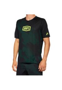 Dżersej z krótkim rękawem 100% airmatic LE. Kolor: brązowy, zielony, wielokolorowy. Materiał: jersey. Długość rękawa: krótki rękaw. Długość: krótkie. Sport: kolarstwo