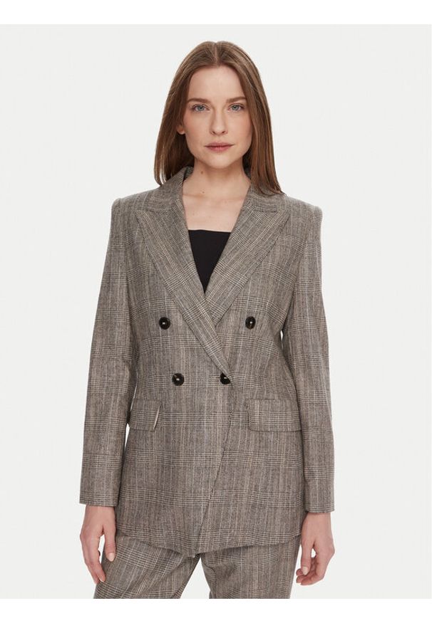 Marella Marynarka Rob 2523046081 Szary Regular Fit. Kolor: szary. Materiał: wiskoza