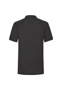 FRUIT OF THE LOOM - Męska Koszulka Polo O Wysokiej Gramaturze. Typ kołnierza: polo. Kolor: czarny