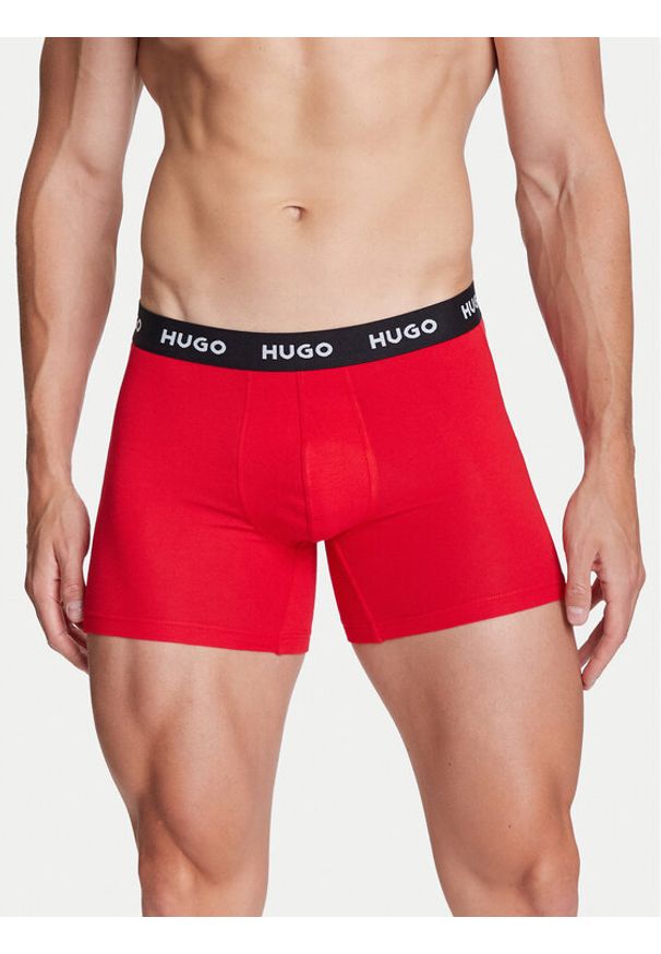 Hugo - HUGO Komplet 3 par bokserek 50532613 Kolorowy. Materiał: bawełna. Wzór: kolorowy