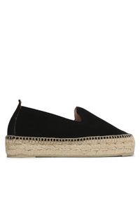 Manebi Espadryle Double Sole Espadrilles K 1.0 D0 Czarny. Kolor: czarny. Materiał: zamsz, skóra