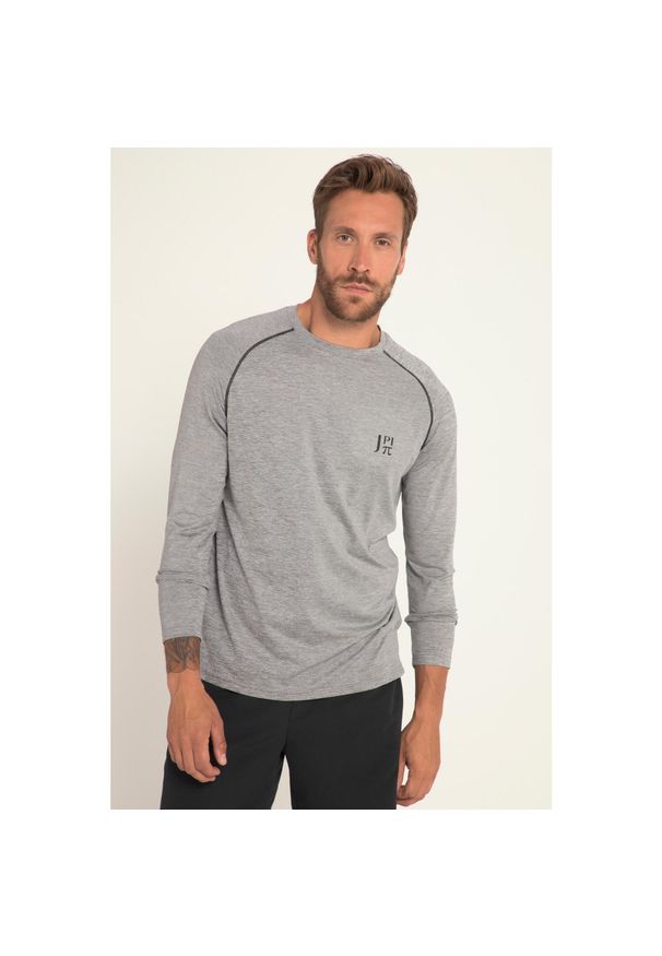 JAY-PI - Męska koszulka funkcyjna FLEXNAMIC® do fitness długi rękaw szybkoschnąca. Kolekcja: plus size. Kolor: szary. Materiał: elastan, poliester, materiał. Długość rękawa: długi rękaw. Długość: długie. Sport: fitness