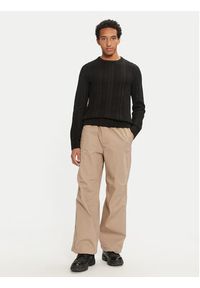 Jack & Jones - Jack&Jones Sweter 12261436 Czarny Regular Fit. Kolor: czarny. Materiał: syntetyk, bawełna