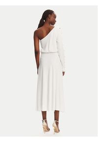 Elisabetta Franchi Sukienka koktajlowa AB80252E2 360 Biały Regular Fit. Kolor: biały. Materiał: syntetyk. Styl: wizytowy #5