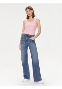 Pinko Top 100807 A0PU Różowy Slim Fit. Kolor: różowy. Materiał: bawełna #4