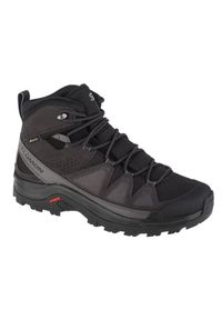 salomon - Buty Salomon Quest Rove Gtx 471813 czarne. Okazja: na co dzień. Kolor: czarny. Materiał: zamsz, skóra. Szerokość cholewki: normalna. Technologia: Gore-Tex