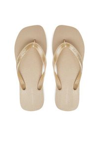 Calvin Klein Jeans Japonki Thong+ Tpu Metallic YW0YW01720 Beżowy. Kolor: beżowy #6