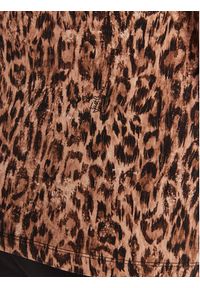 Just Cavalli T-Shirt 79PAHE07 CJ112 Brązowy Slim Fit. Kolor: brązowy. Materiał: bawełna #4