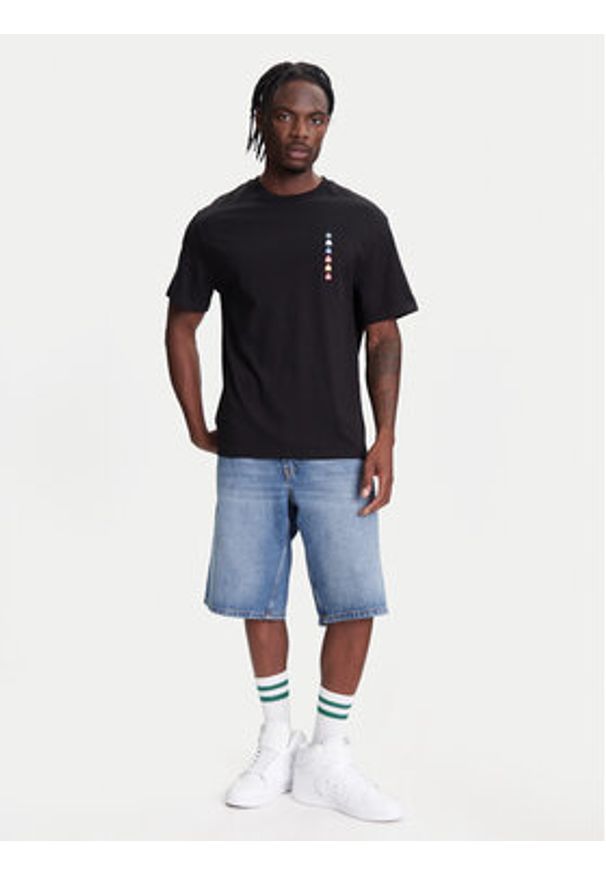 United Colors of Benetton - United Colors Of Benetton T-Shirt 3BL0U10A1 Czarny Oversize. Kolor: czarny. Materiał: bawełna