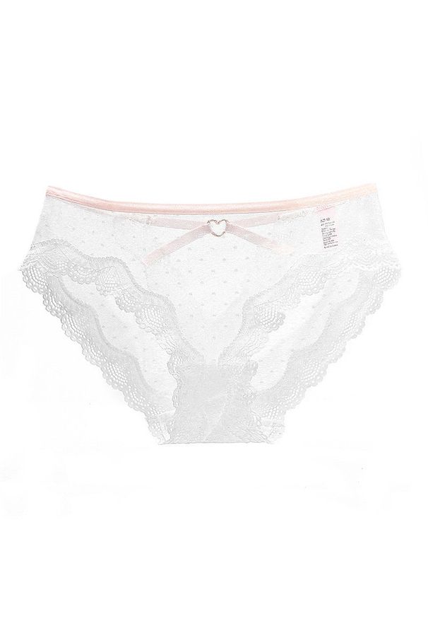 Intica - Koronkowe majtki z strapsami na specjalne okazje Xumar. Kolor: biały. Materiał: koronka. Wzór: koronka