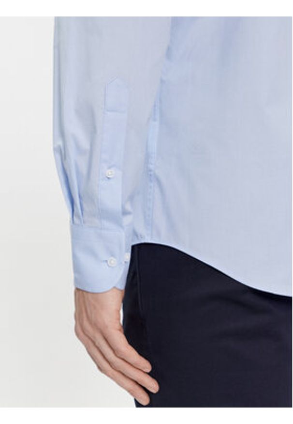 TOMMY HILFIGER - Tommy Hilfiger Koszula Cl Flex Poplin Rf Shirt MW0MW31219 Błękitny Regular Fit. Kolor: niebieski. Materiał: bawełna