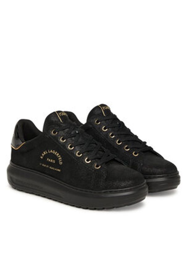 Karl Lagerfeld - KARL LAGERFELD Sneakersy KL67537 Czarny. Kolor: czarny. Materiał: skóra