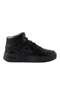 Czarne wysokie sneakersy Kappa 243304 Broome. Nosek buta: okrągły. Kolor: czarny. Materiał: guma