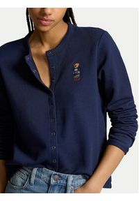 Polo Ralph Lauren Kardigan 211955298001 Granatowy Slim Fit. Typ kołnierza: polo. Kolor: niebieski. Materiał: bawełna #3