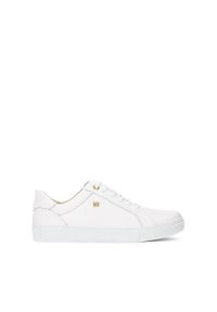 Kazar - Białe sneakersy damskie. Kolor: biały. Materiał: skóra. Szerokość cholewki: normalna #1