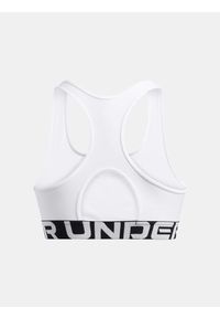 Biustonosz treningowy Under Armour HG Authentics Mid Branded. Kolor: biały. Sport: fitness