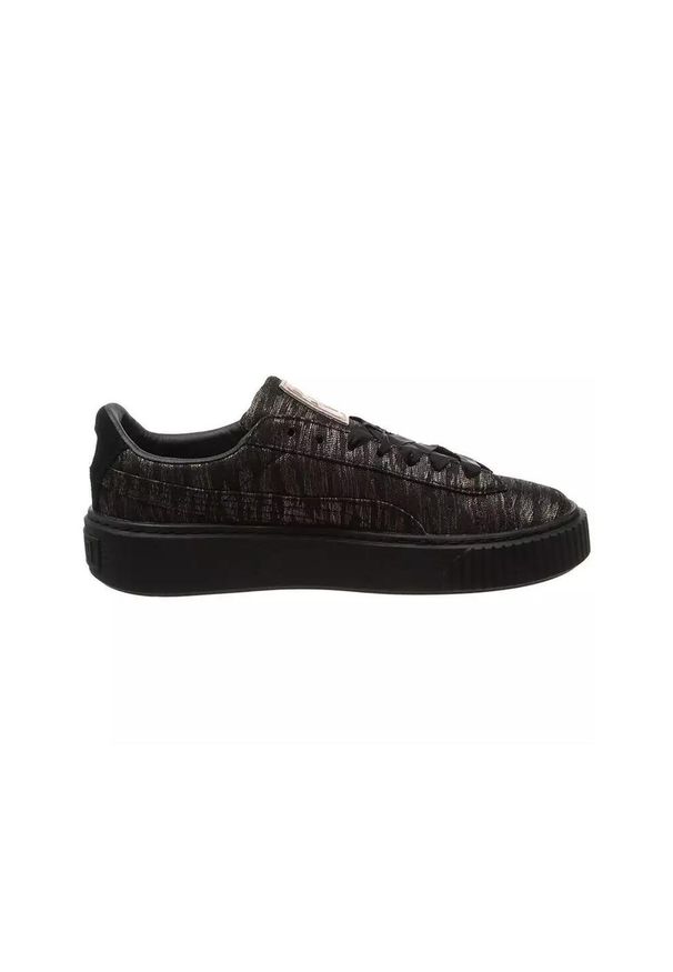 Buty do chodzenia damskie Puma Basket Platform VR Wmns. Zapięcie: sznurówki. Kolor: wielokolorowy, czarny, brązowy. Materiał: tkanina, materiał, skóra, syntetyk. Szerokość cholewki: normalna. Obcas: na platformie. Sport: turystyka piesza