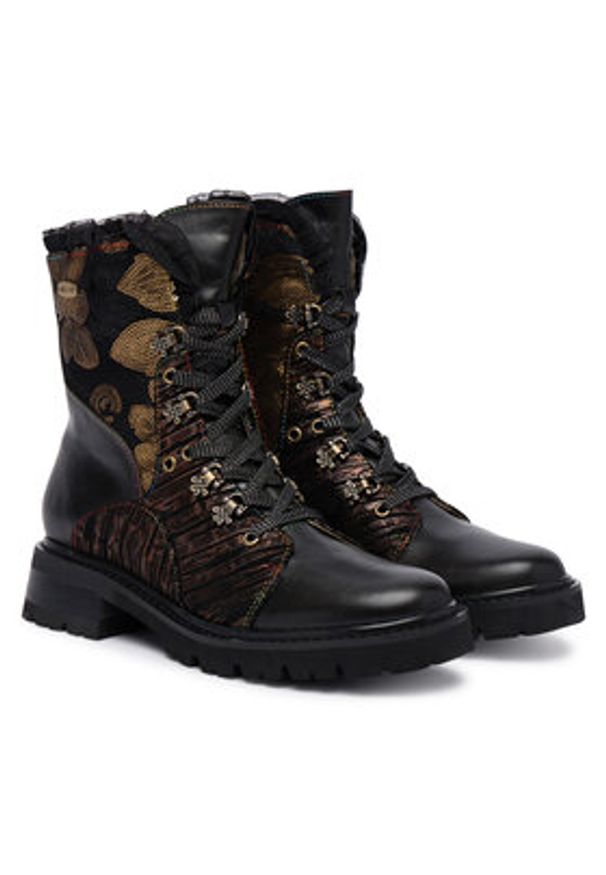 Laura Vita Trzewiki Kouleo 16 Czarny. Kolor: czarny. Materiał: skóra