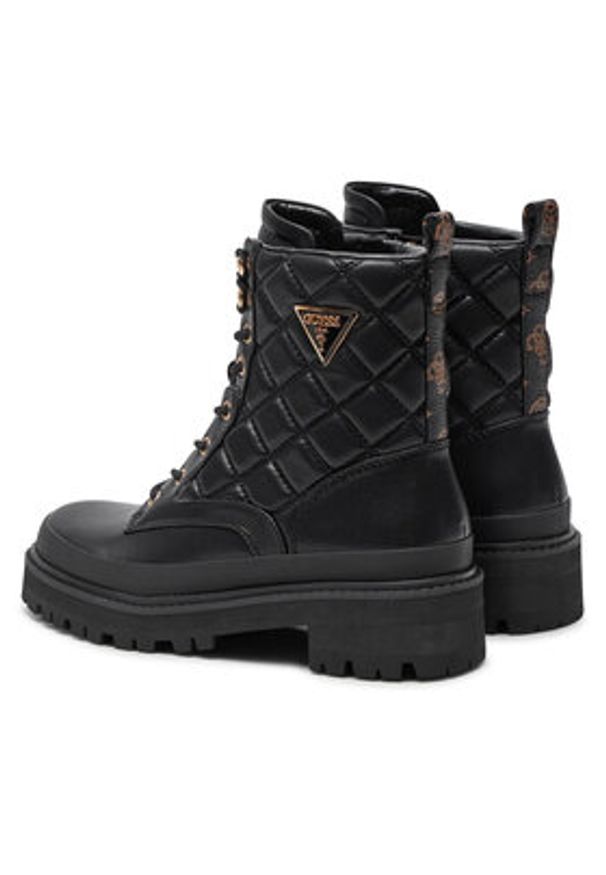 Guess Botki Badae2 FLFBD2 FAL10 Czarny. Kolor: czarny. Materiał: skóra