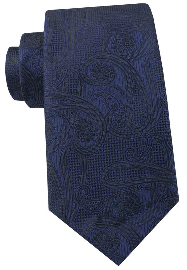 Krawat Męski - Angelo di Monti - Ciemnoniebieski, Paisley. Kolor: niebieski. Materiał: tkanina. Wzór: paisley. Styl: elegancki, wizytowy