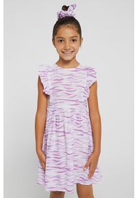 Mayoral sukienka dziecięca kolor fioletowy mini rozkloszowana. Kolor: fioletowy. Typ sukienki: rozkloszowane. Długość: mini
