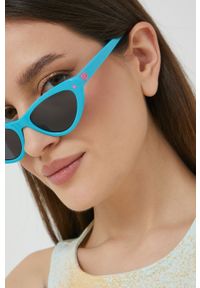 Chiara Ferragni okulary przeciwsłoneczne damskie kolor turkusowy. Kolor: turkusowy #6