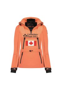 CANADIAN PEAK - Kurtka turystyczna damska Canadian Peak Toka. Kolor: pomarańczowy. Materiał: elastan, poliester. Sport: turystyka piesza